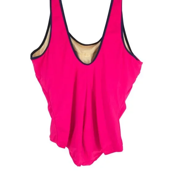 Lands' End Swim suit Pink One Piece Summer Vacation Pool Party Ocean Modest 22W - Picture 7 of 16